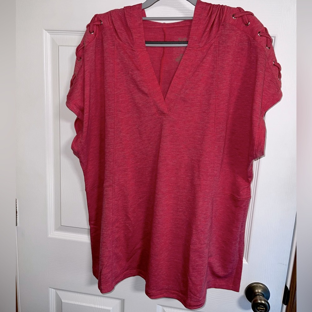 Pink hooded t-shirt